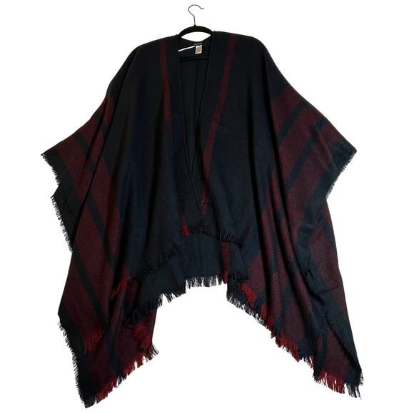 Tahari Open Front Knit Stripe Shawl Wrap Size O/S Colorful Cabin Cozy Lagenlook - Picture 1 of 6